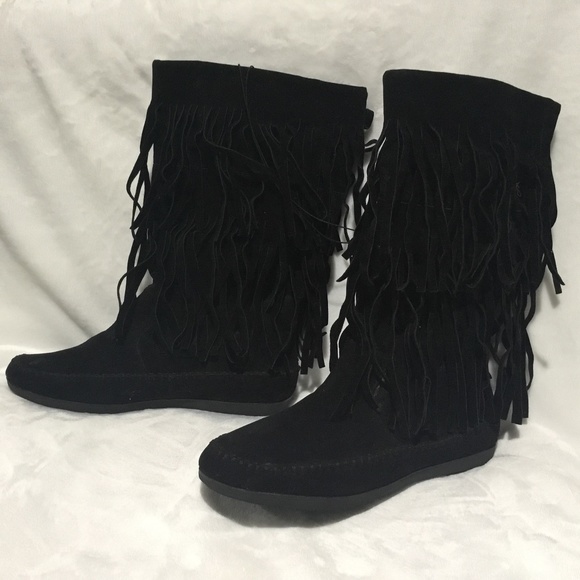 Cherokee Style Black boots (leather imitation) brand new - Picture 1 of 8
